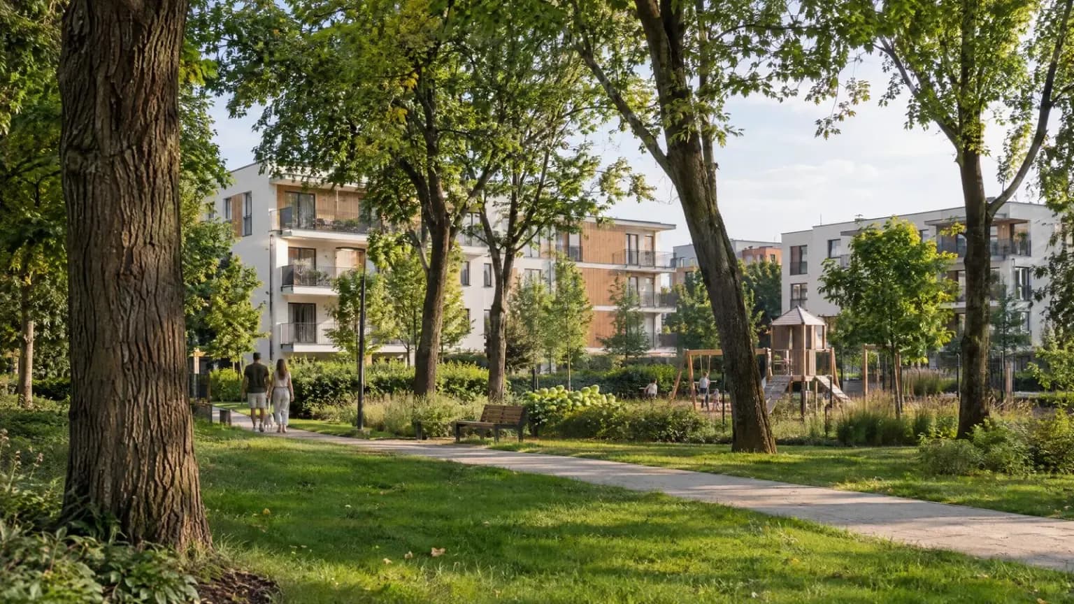 Zielony park i nowe osiedle na wrocławskich Krzykach