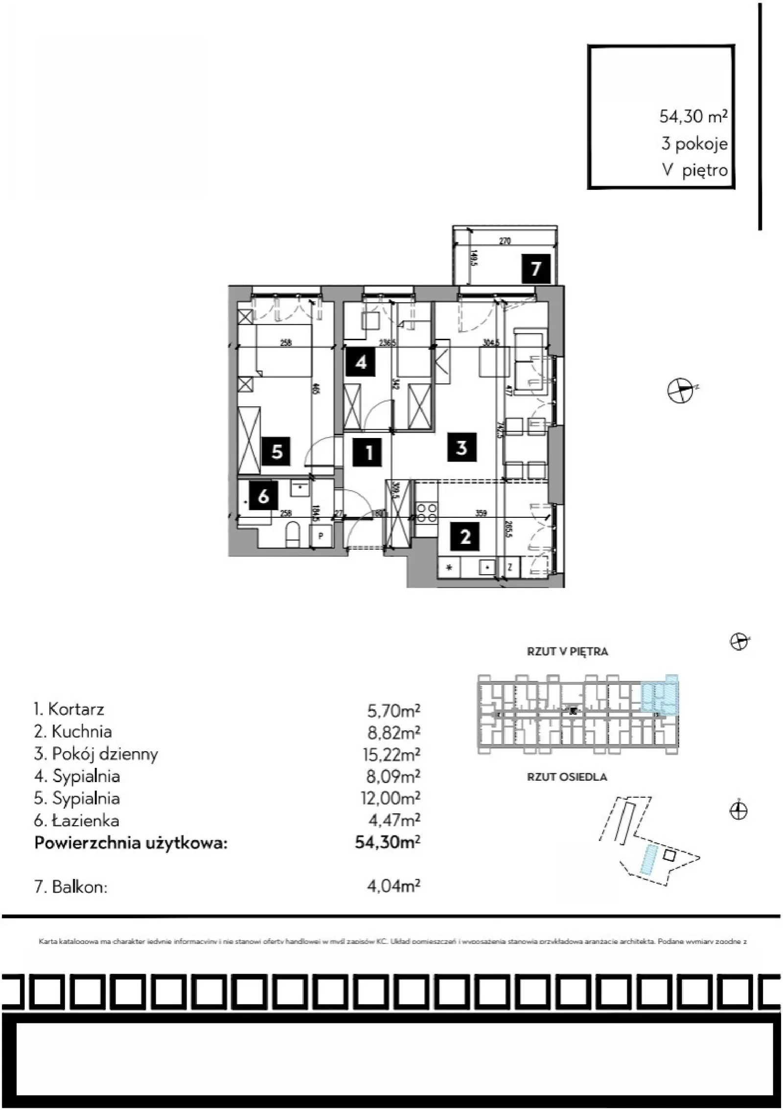 Rzut: Lokal B1/5/6, 3 pok.
