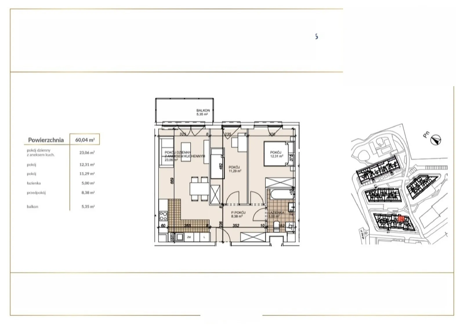 Floor plan: Apartment no. E1-4-56