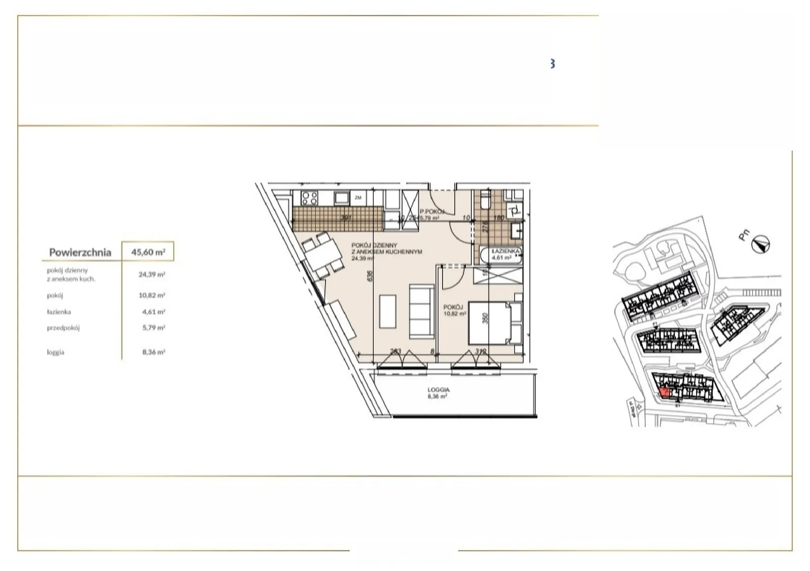 Floor plan: Apartment no. E1-1-13