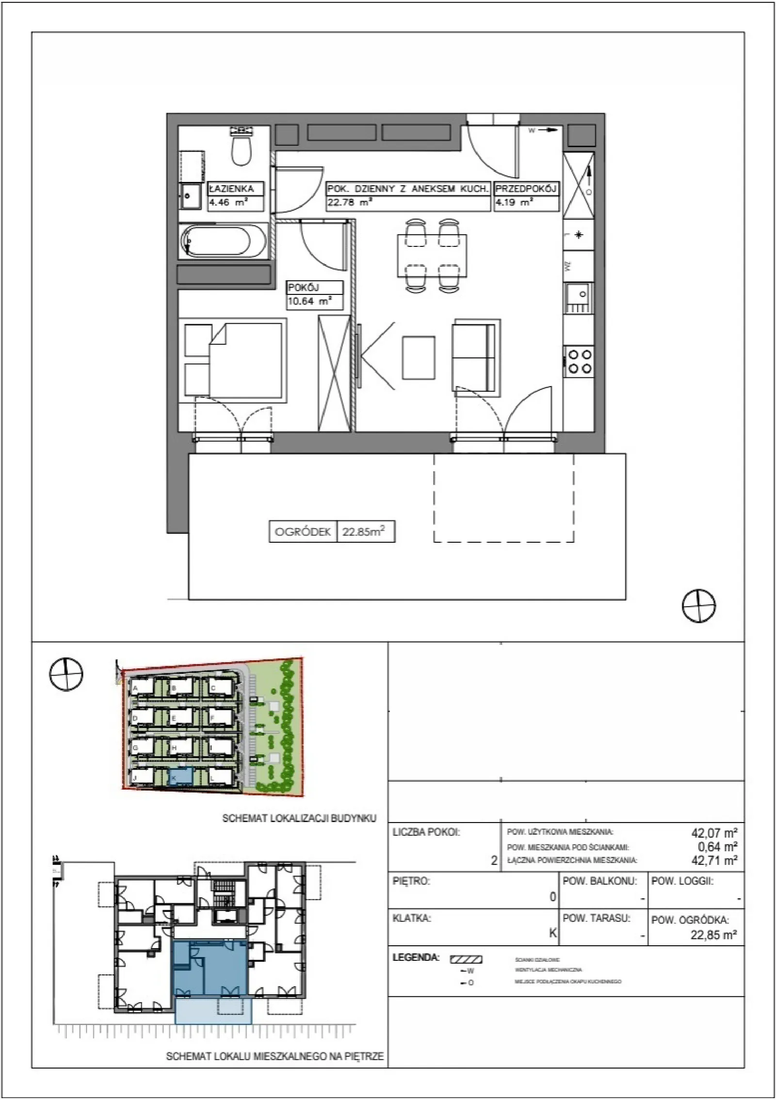 Floor plan: Apartment no. VV/K/0/2