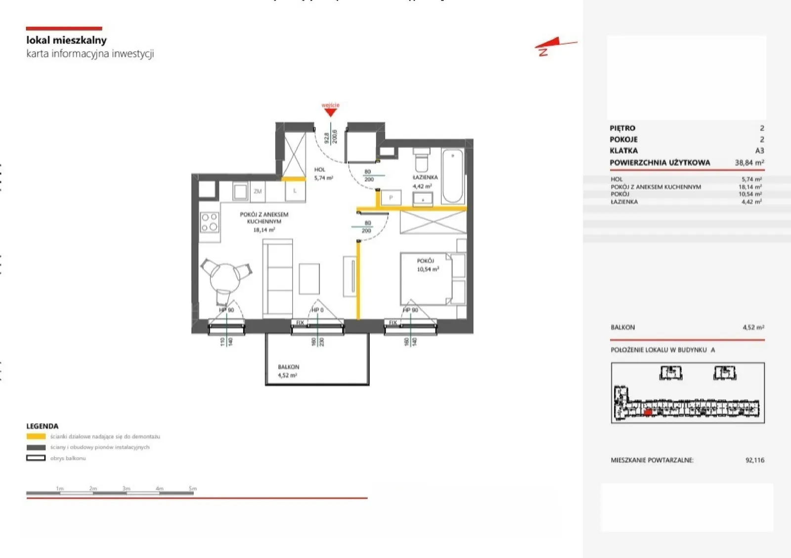 Floor plan: Apartment no. 104