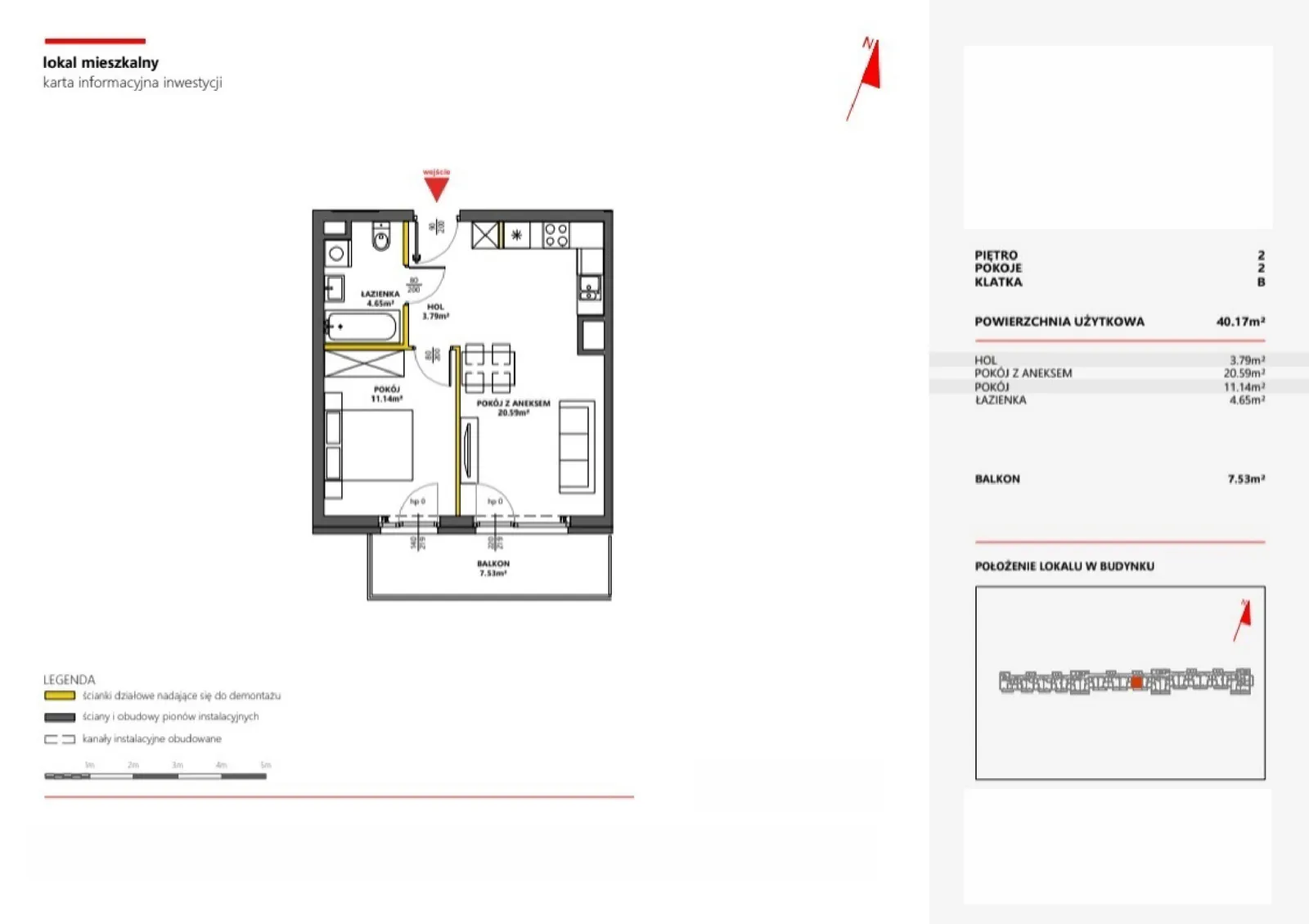 Floor plan: Apartment no. 41