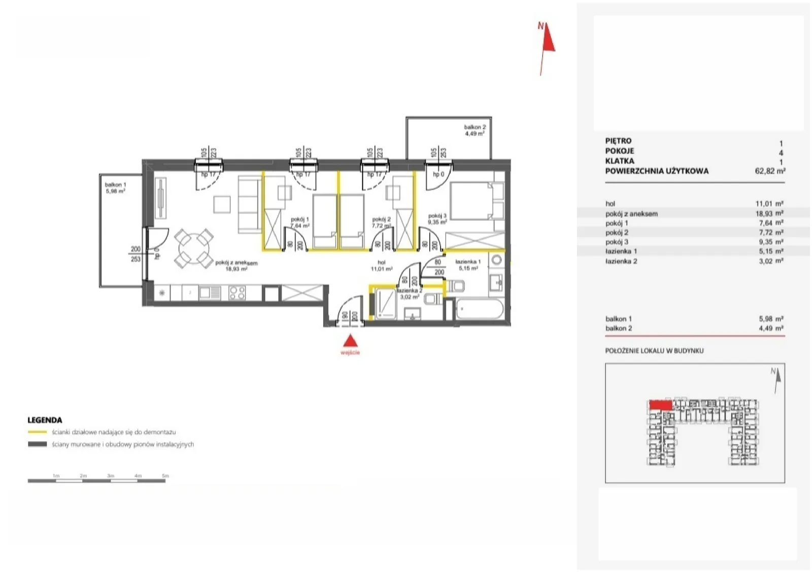 Floor plan: Apartment no. 16