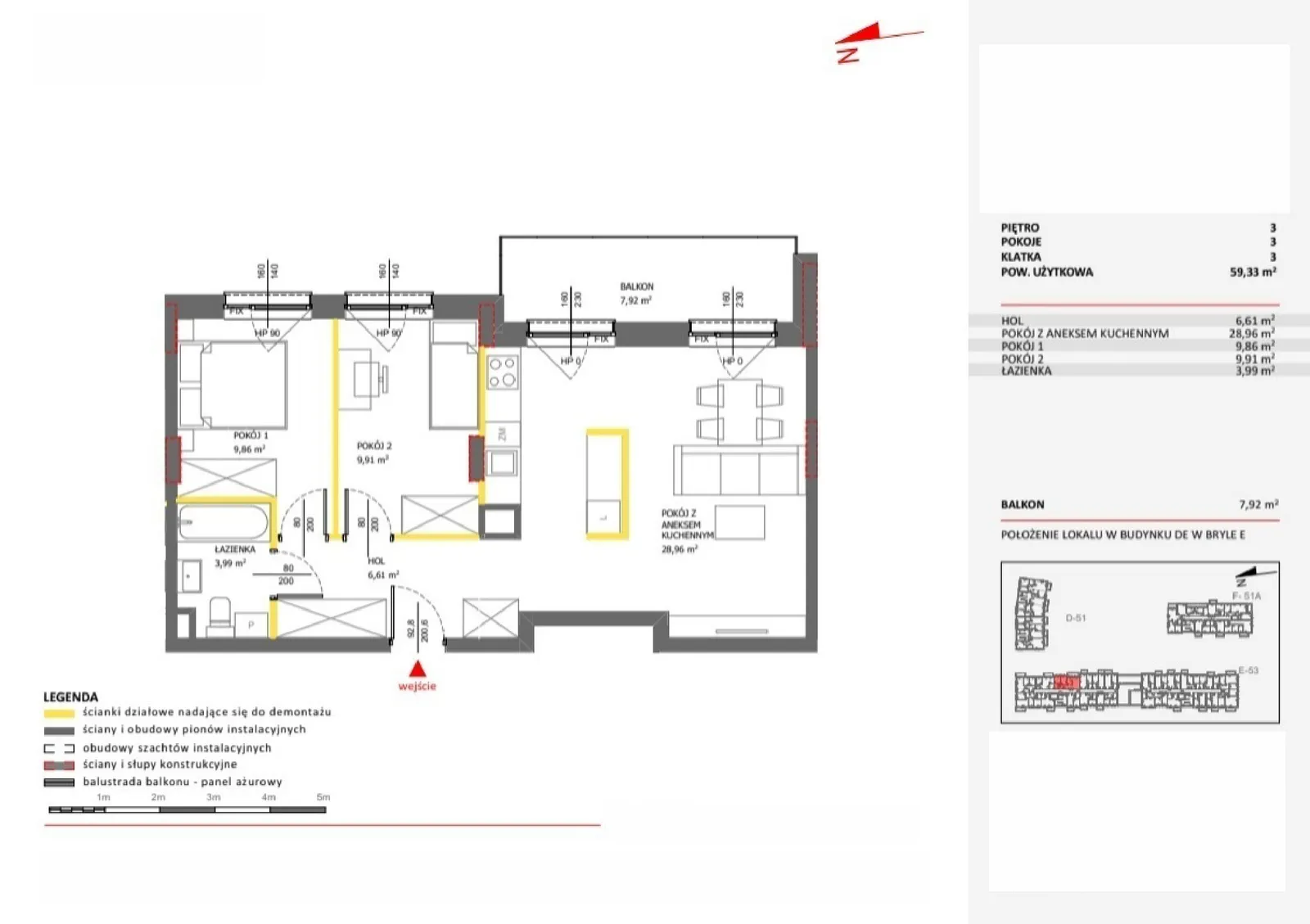 Floor plan: Apartment no. 63