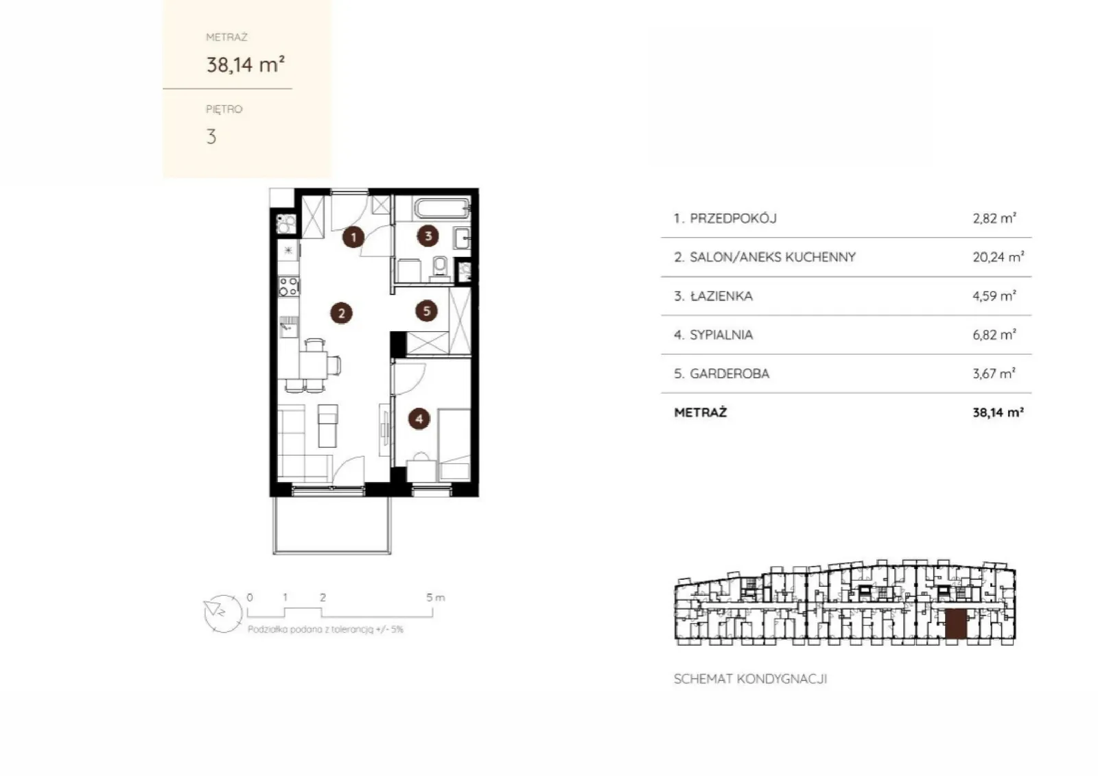Floor plan: Apartment no. 3.A.3.06
