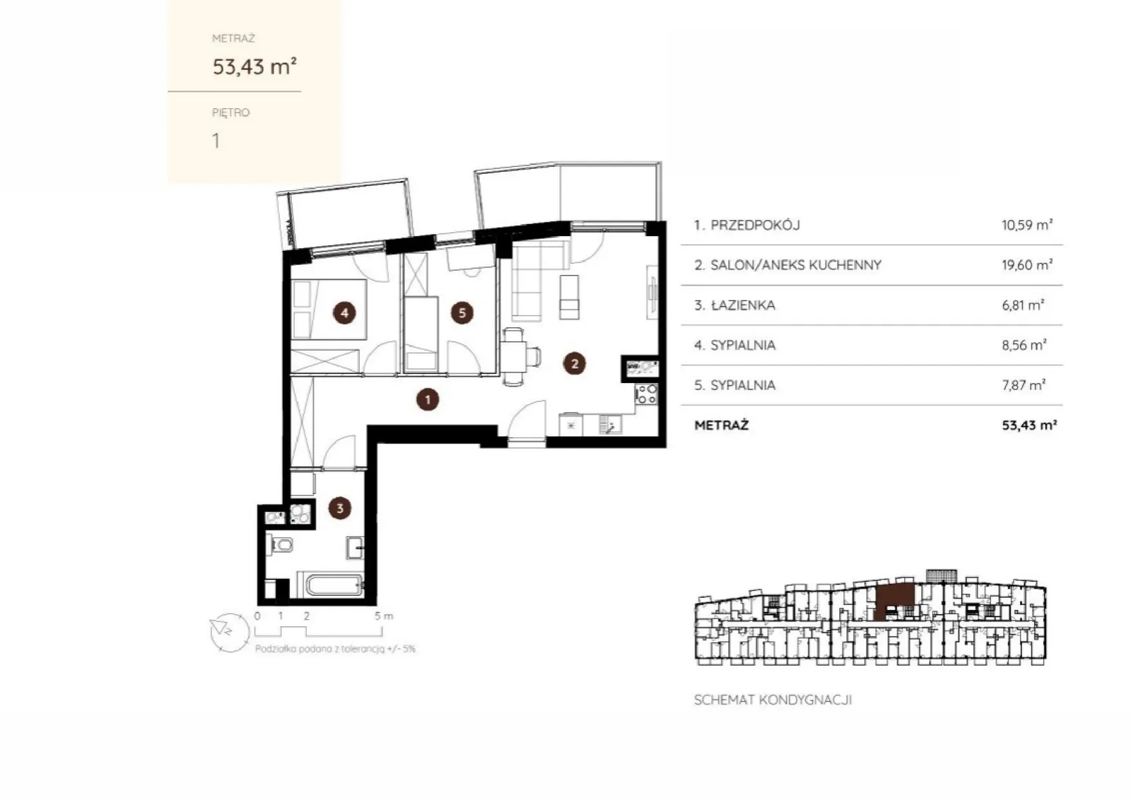 Floor plan: Apartment no. 2.A.1.10