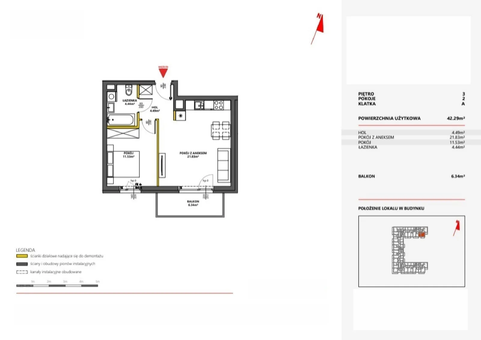 Floor plan: Apartment no. 13