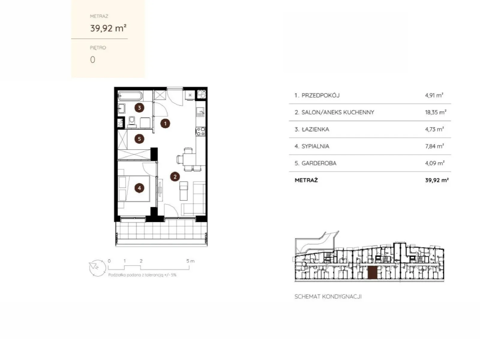 Floor plan: Apartment no. 2.A.0.05