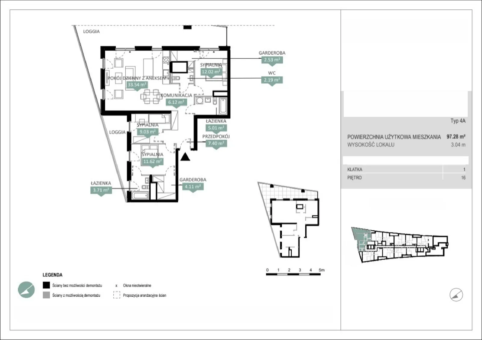 Floor plan: Lokal A1 109, 4 pok.
