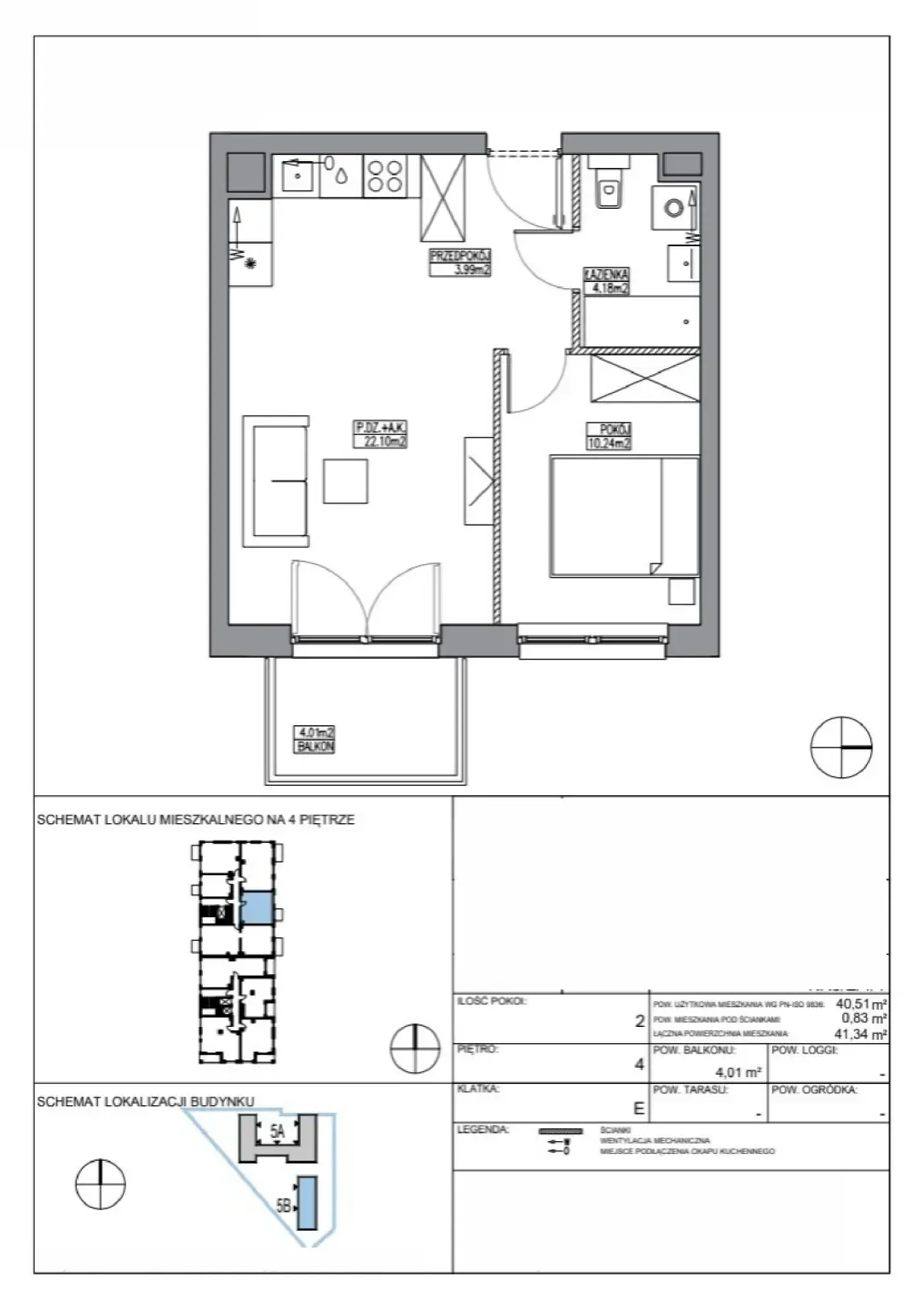 Планування: Квартира № KR5/E/4/4