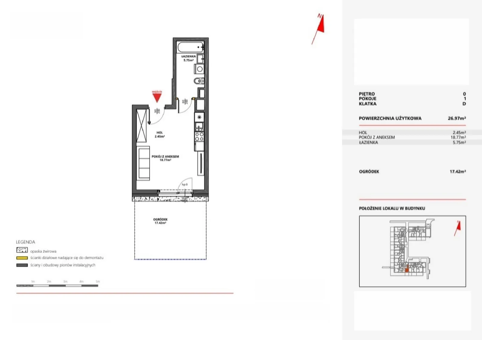 Floor plan: Apartment no. 77