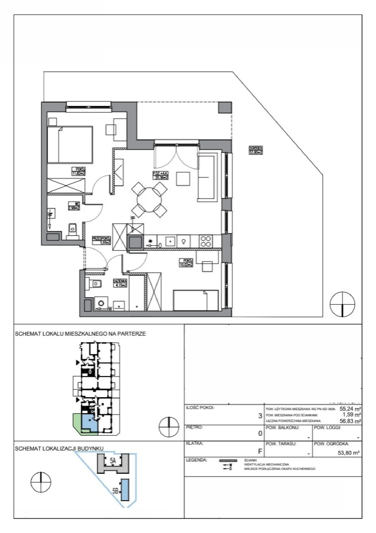 Floor plan: Apartment no. KR5/F/0/4