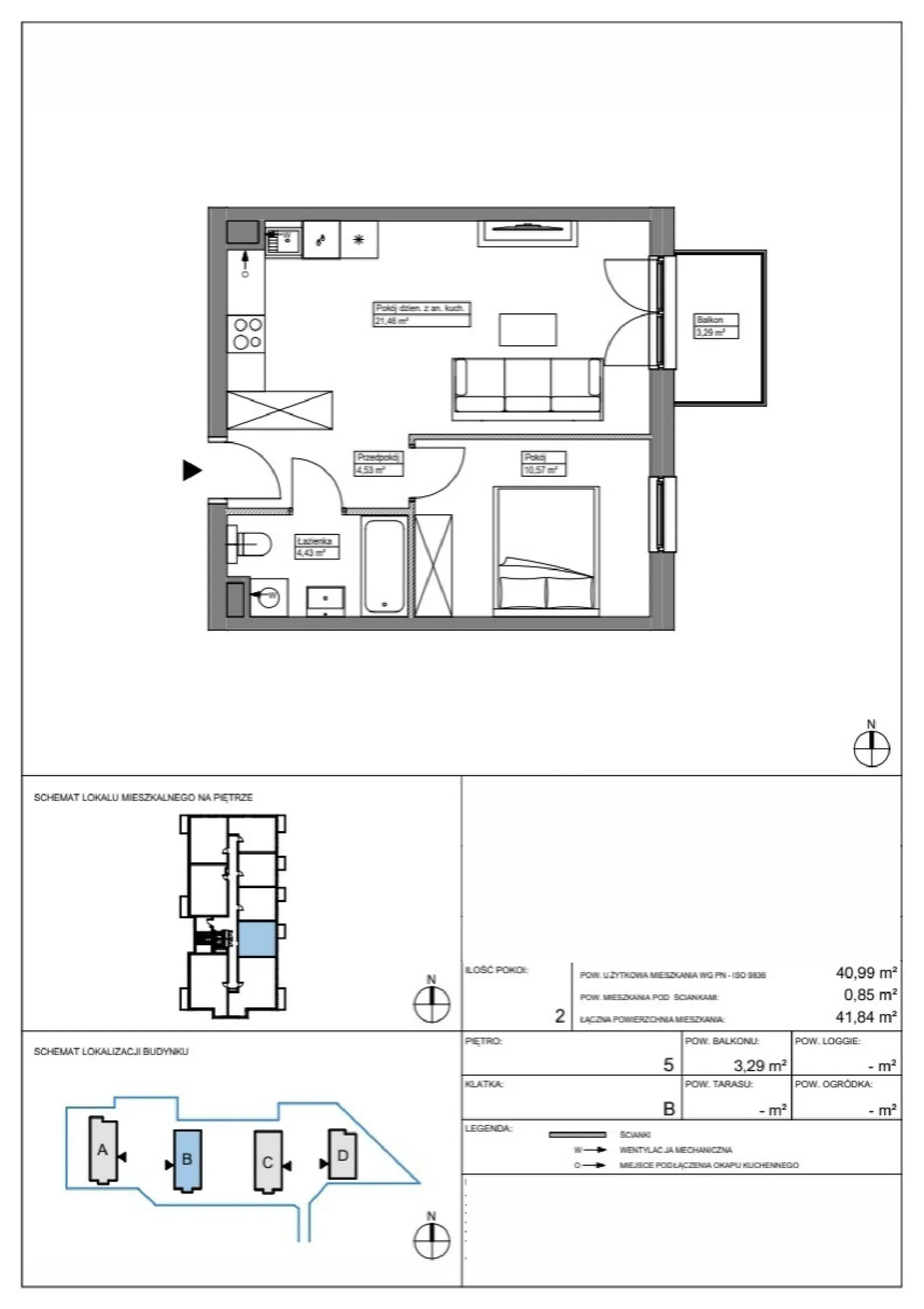 Floor plan: Apartment no. KR8/B/5/6