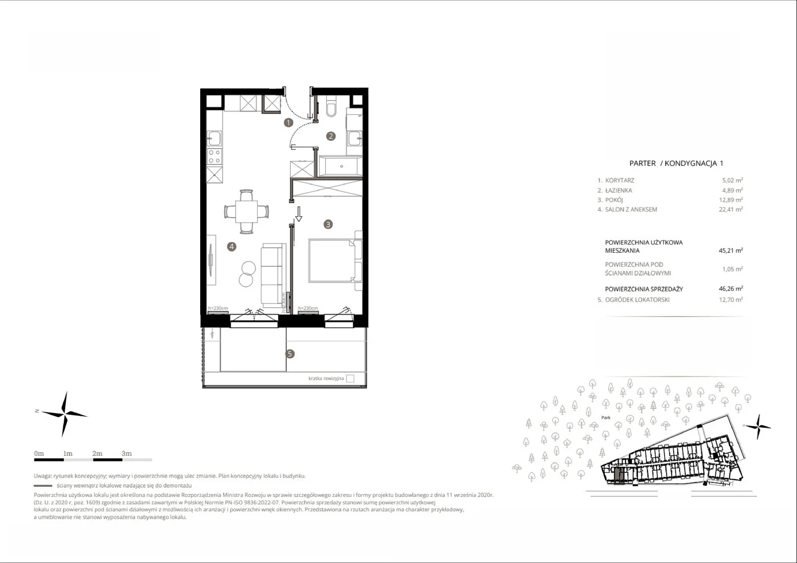 Floor plan: Apartment no. 21
