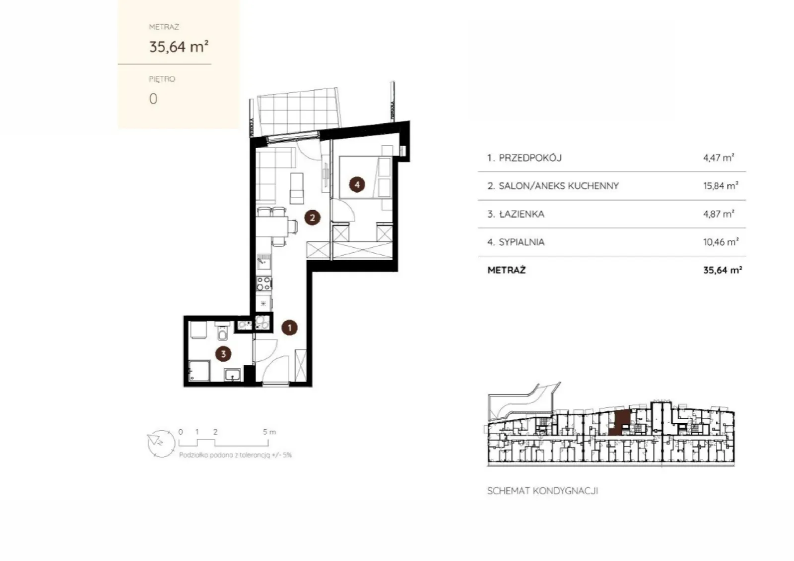 Floor plan: Apartment no. 2.A.0.10