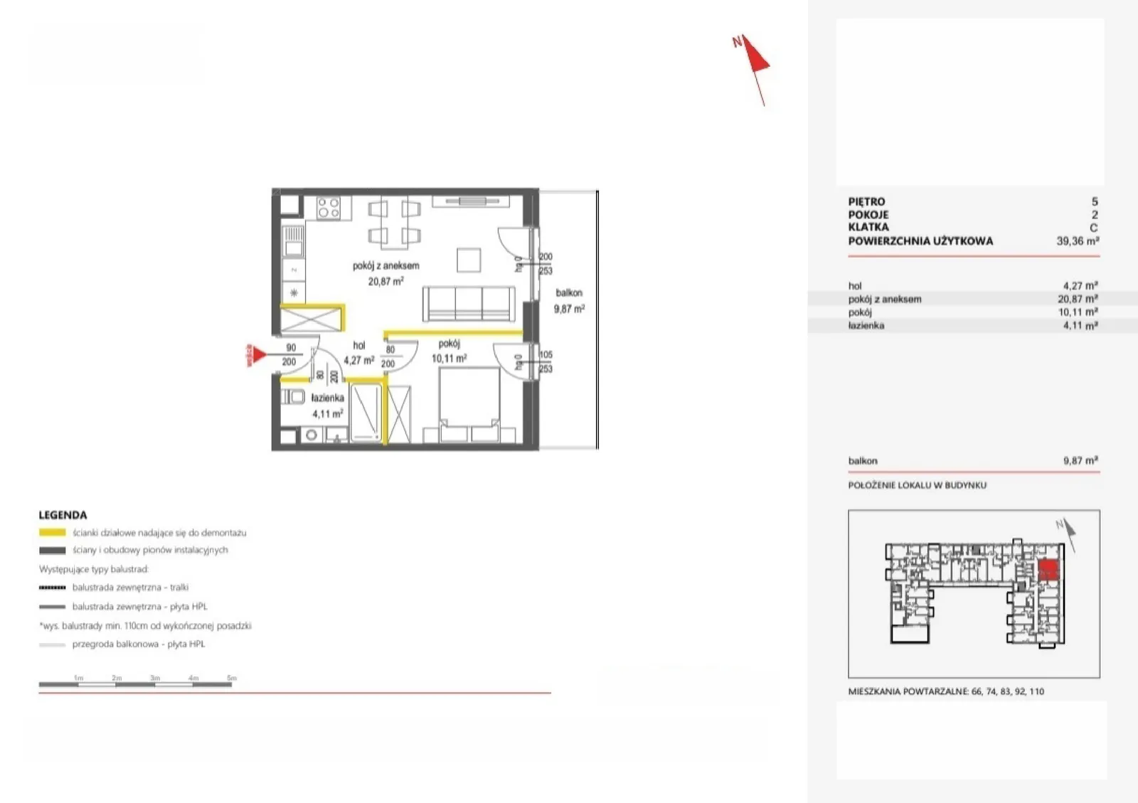 Floor plan: Apartment no. 101