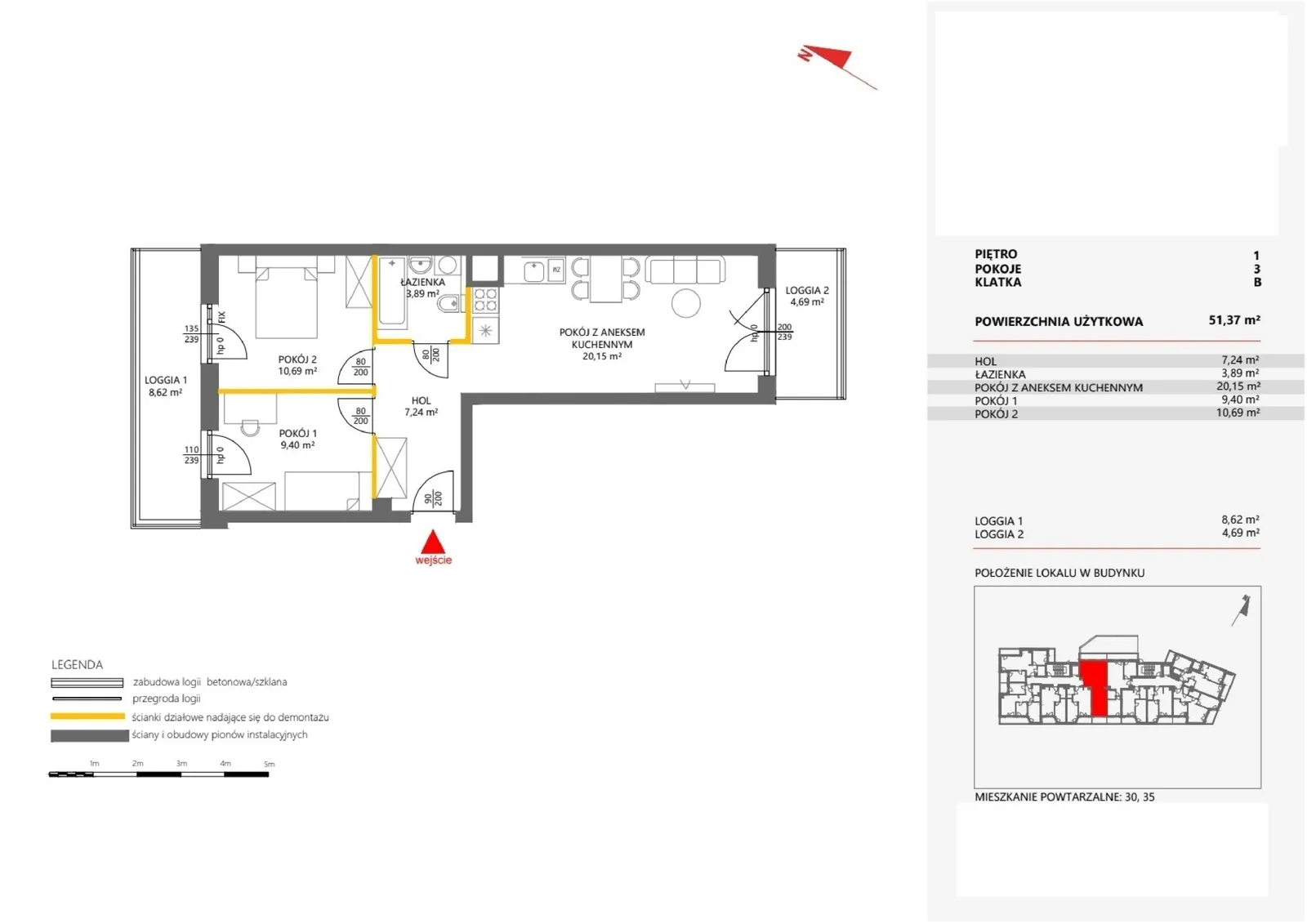Floor plan: Apartment no. 30