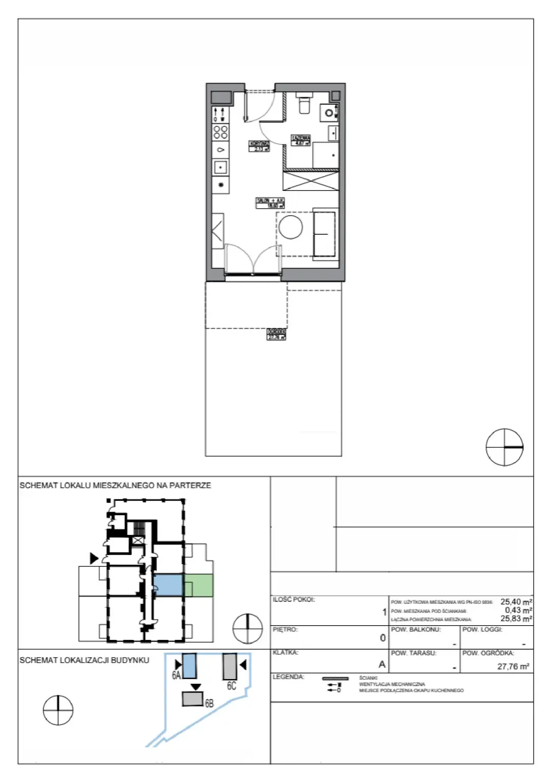 Floor plan: Apartment no. KR6/A/0/2