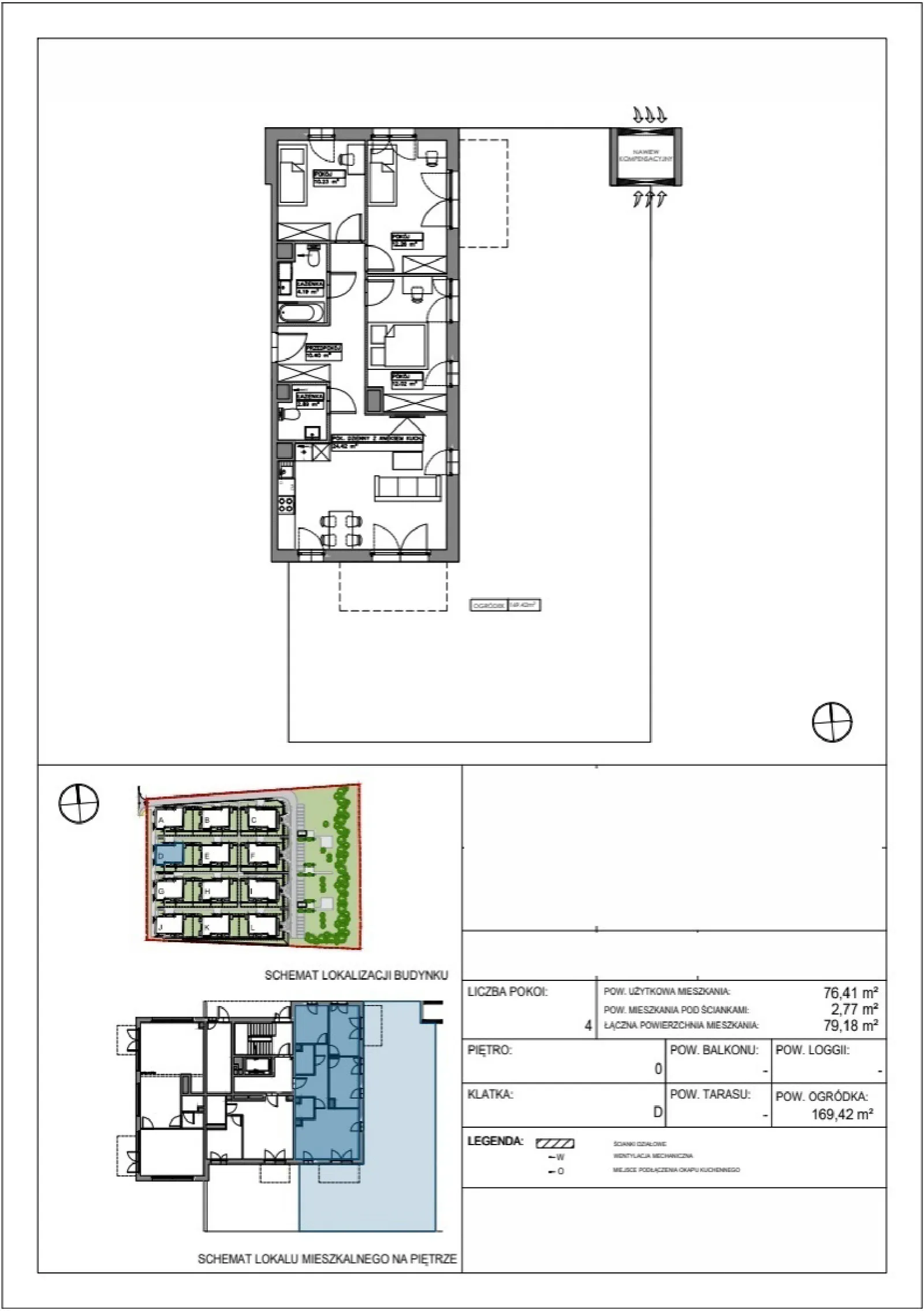 Floor plan: Apartment no. VV/D/0/1