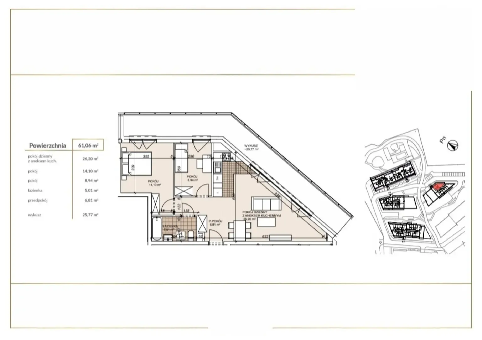 Floor plan: Apartment no. H1-7-35
