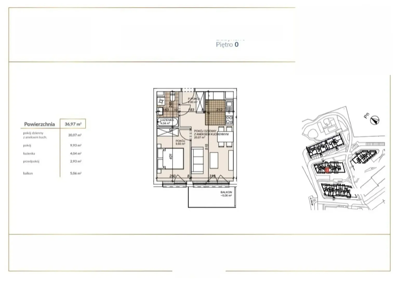 Floor plan: Apartment no. F1-0-6