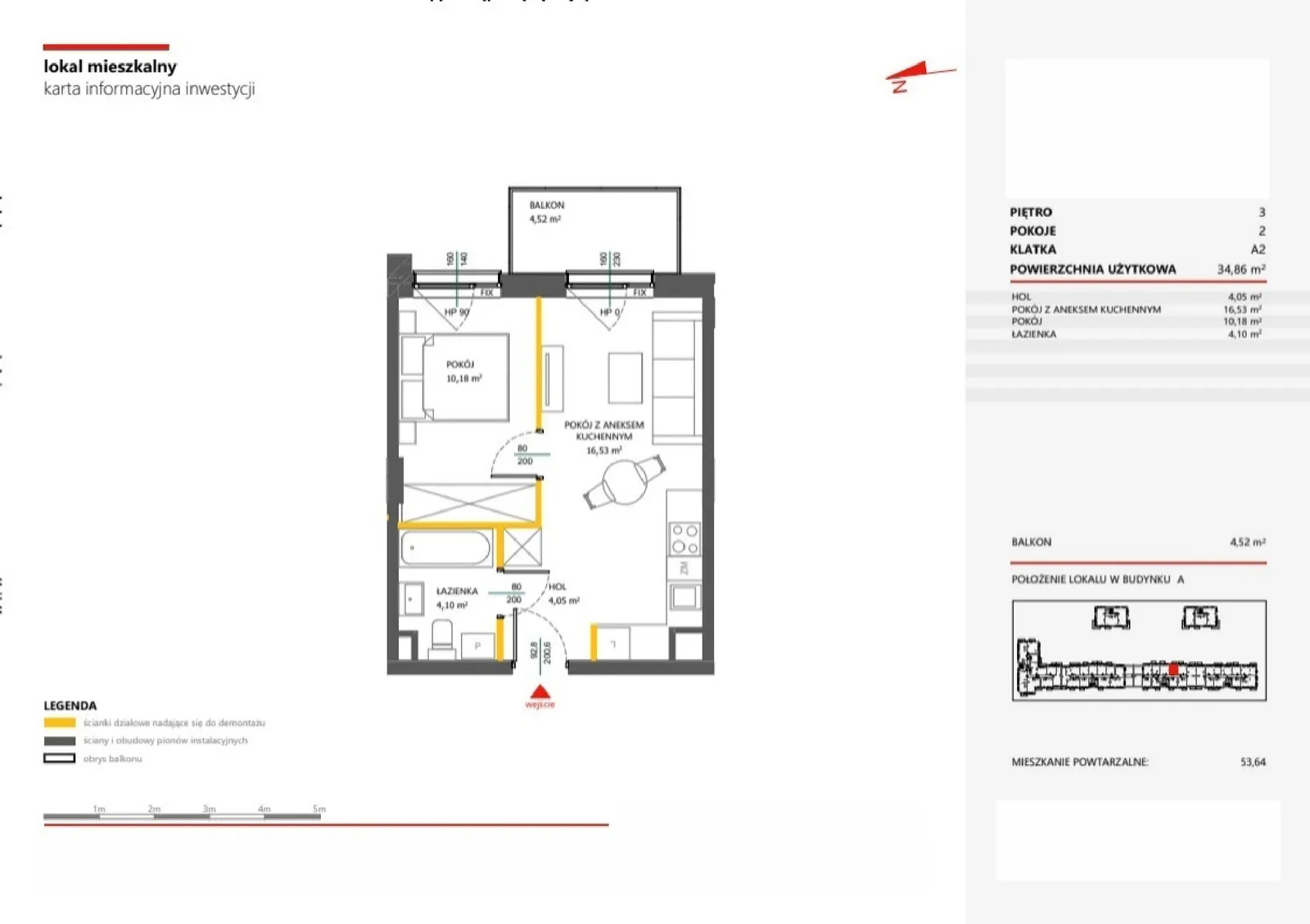 Floor plan: Apartment no. 74