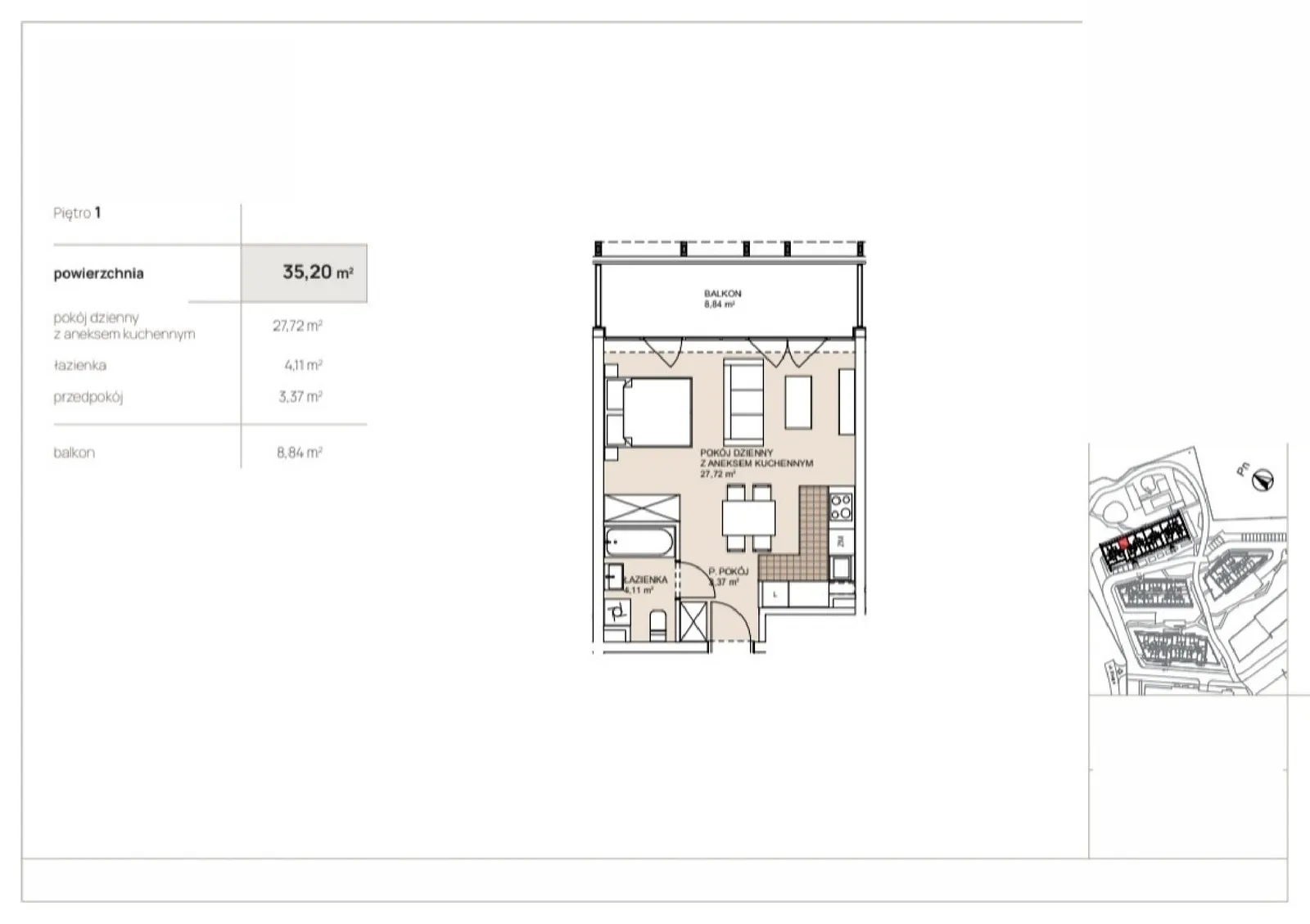 Floor plan: Apartment no. G1-1-5