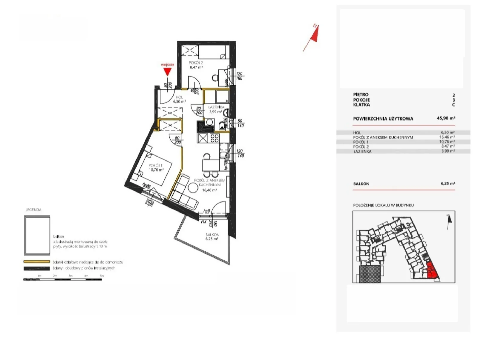 Floor plan: Apartment no. 48