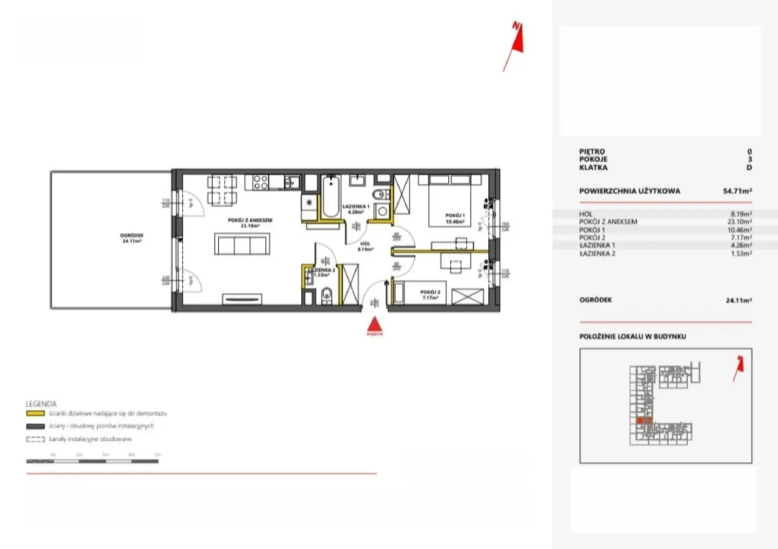 Floor plan: Apartment no. 74