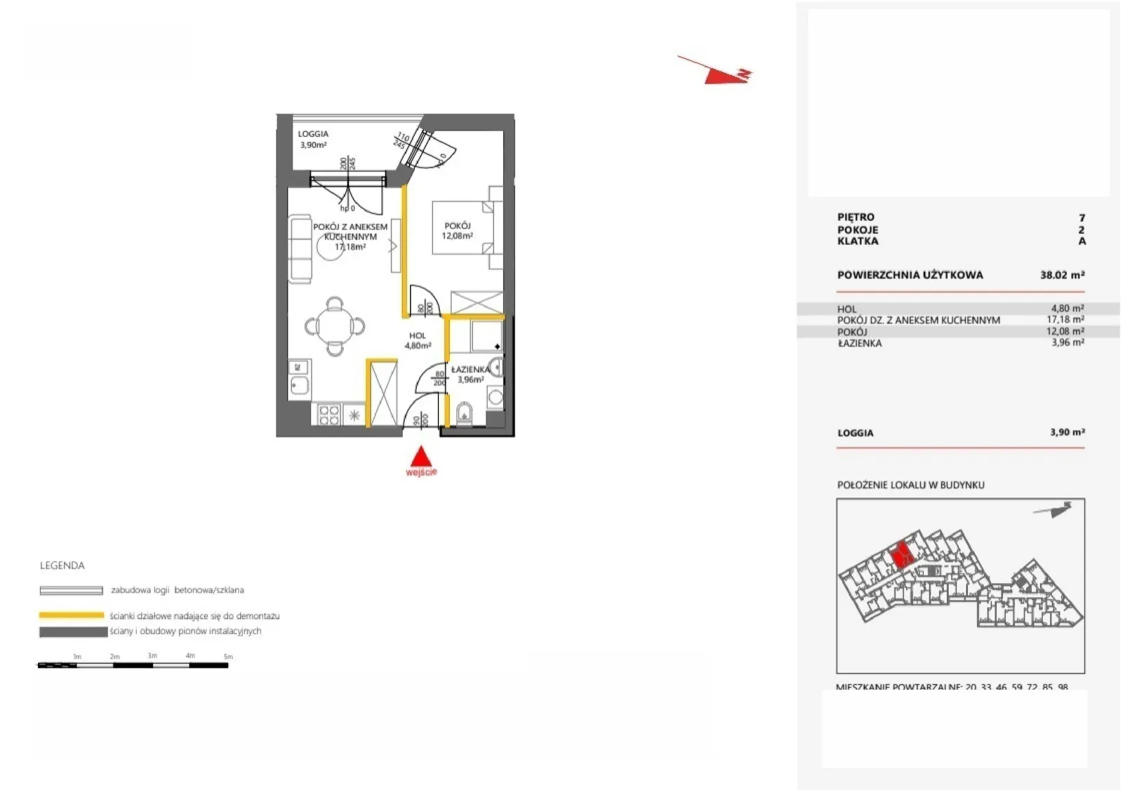 Floor plan: Apartment no. 98