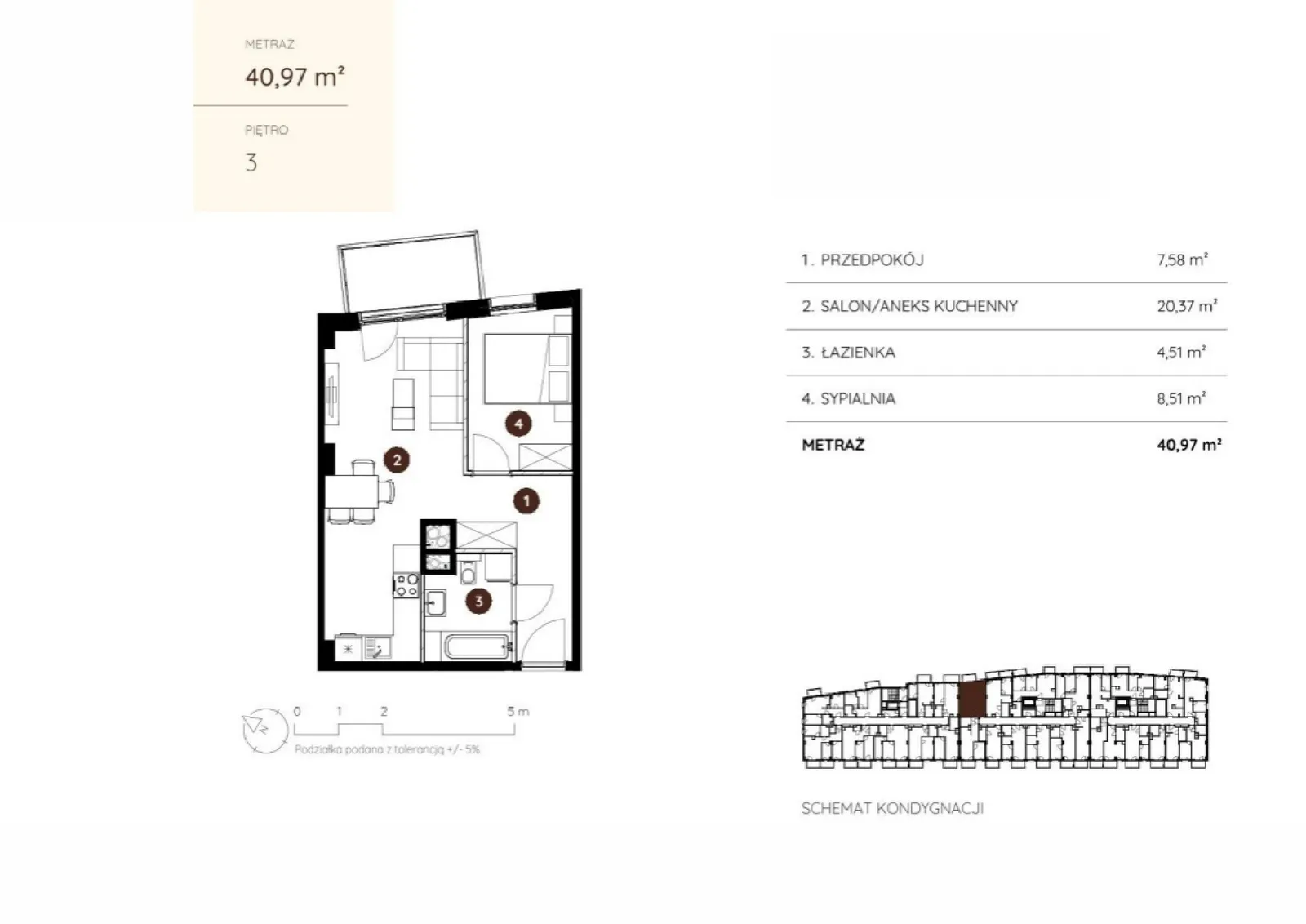 Floor plan: Apartment no. 2.A.3.08