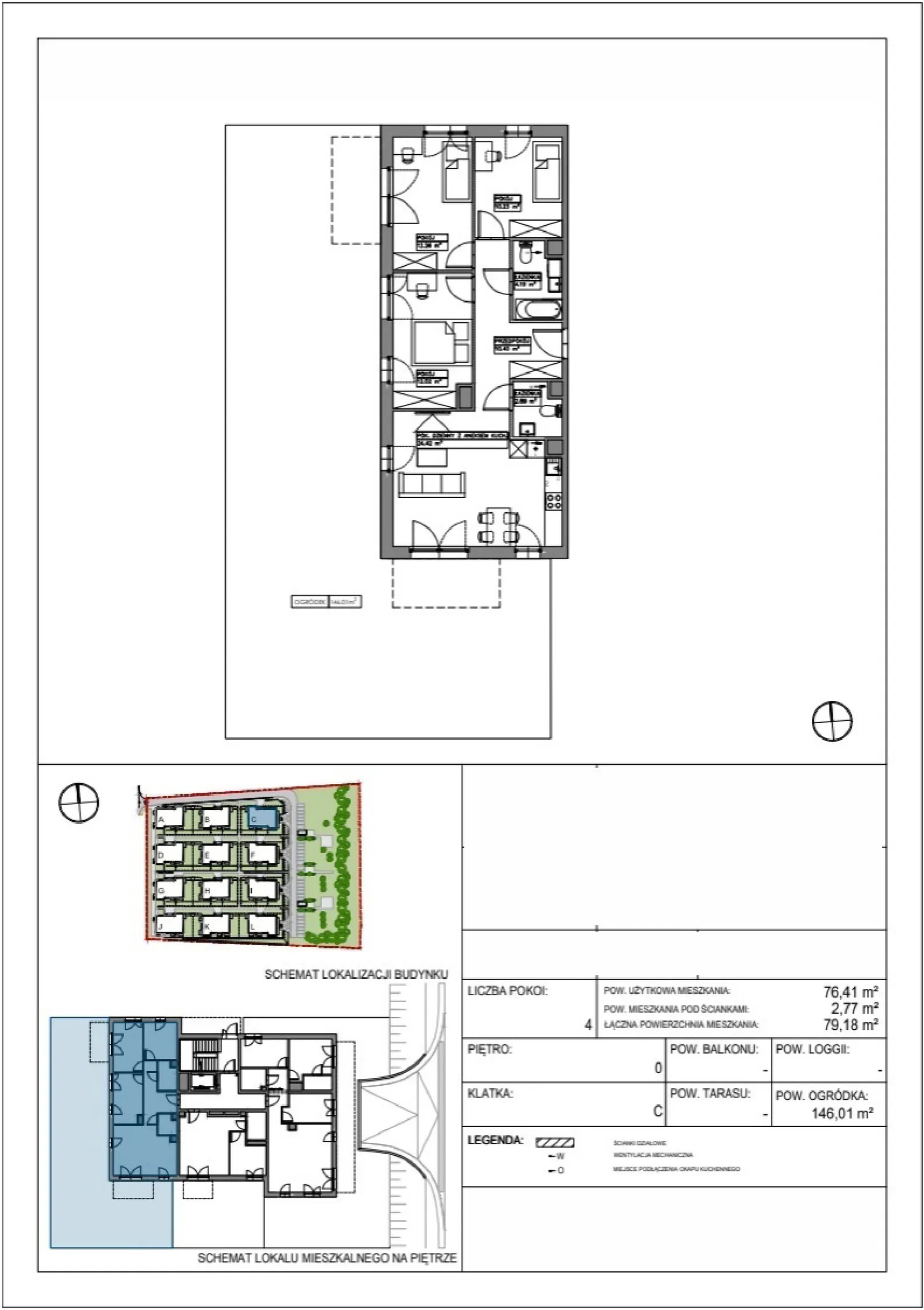 Floor plan: Apartment no. VV/C/0/3