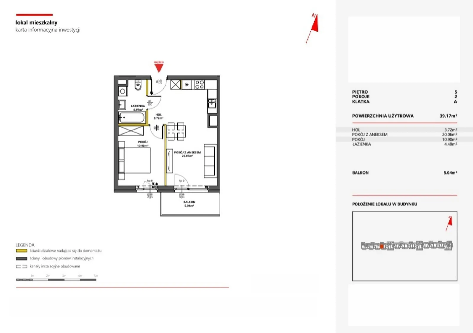 Floor plan: Apartment no. 75