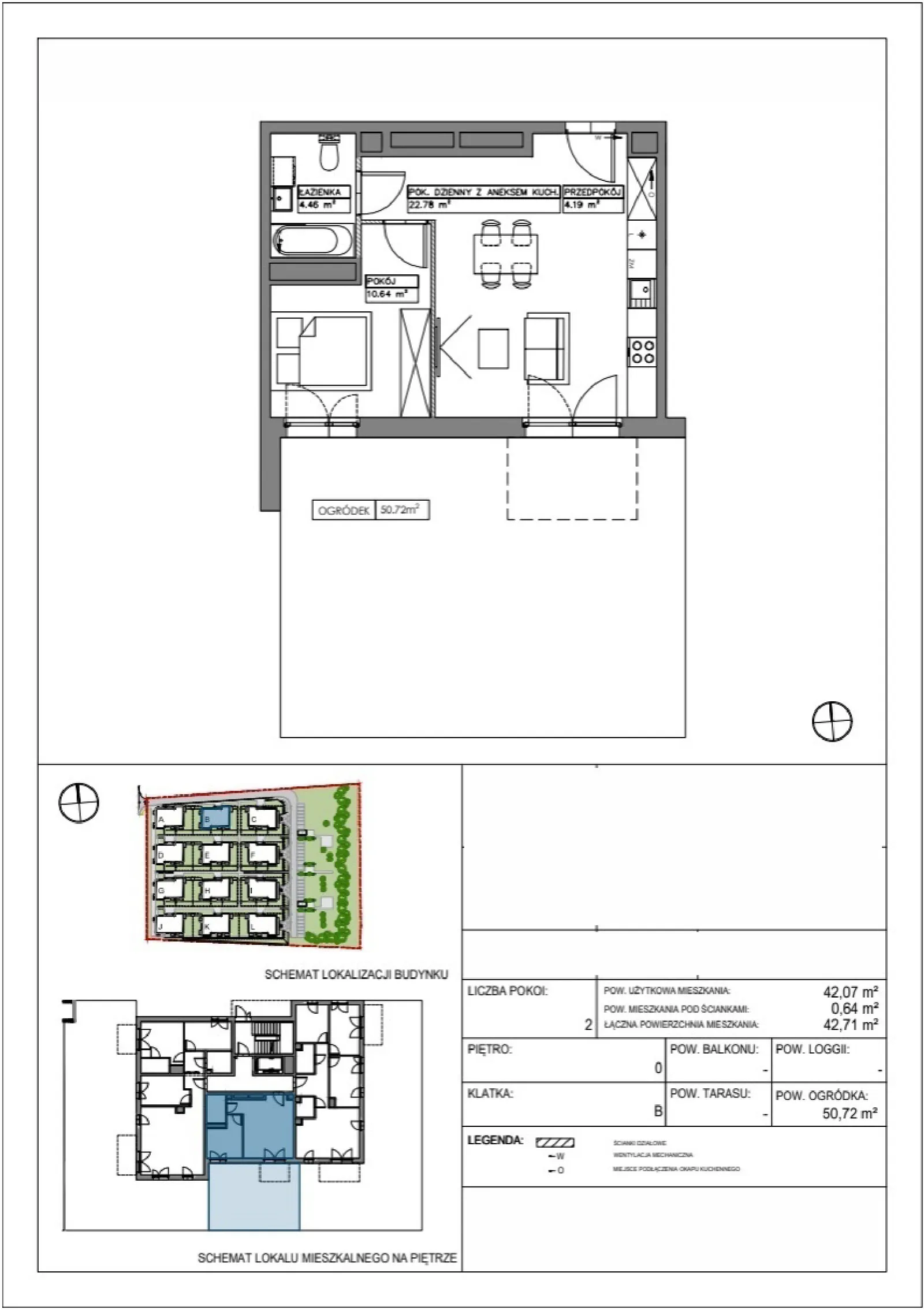 Floor plan: Apartment no. VV/B/0/2
