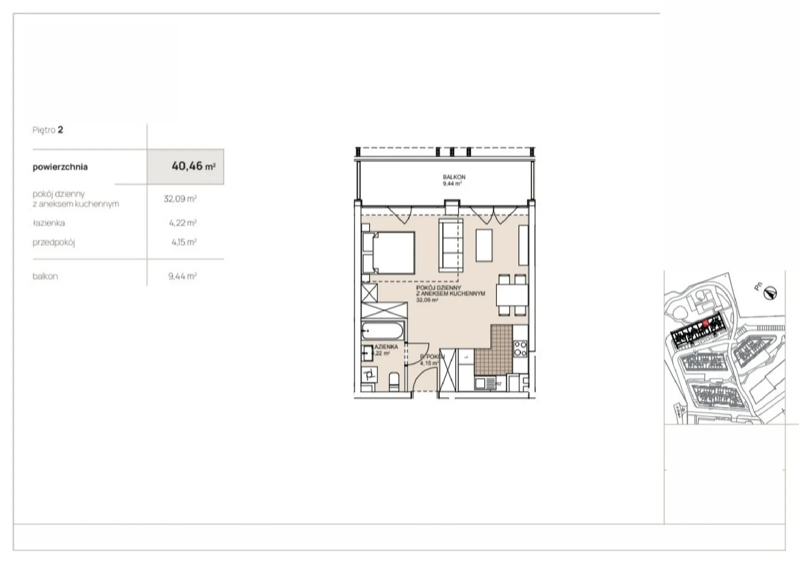 Floor plan: Apartment no. G2-2-10