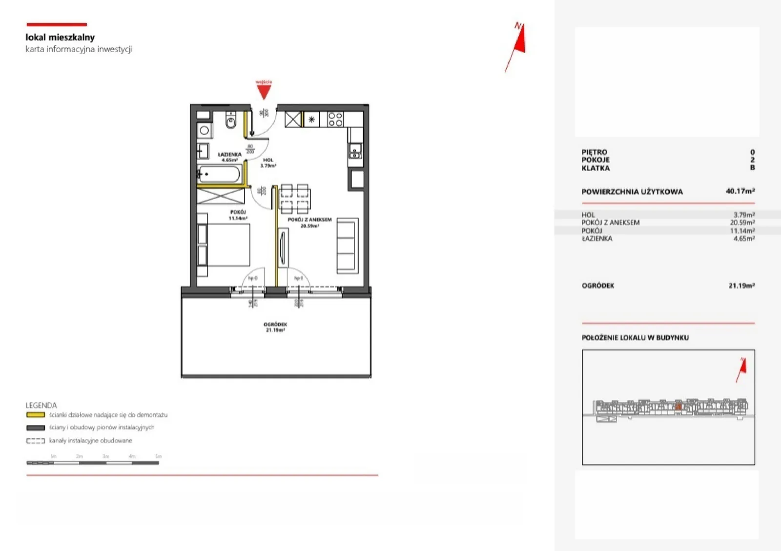 Floor plan: Apartment no. 13