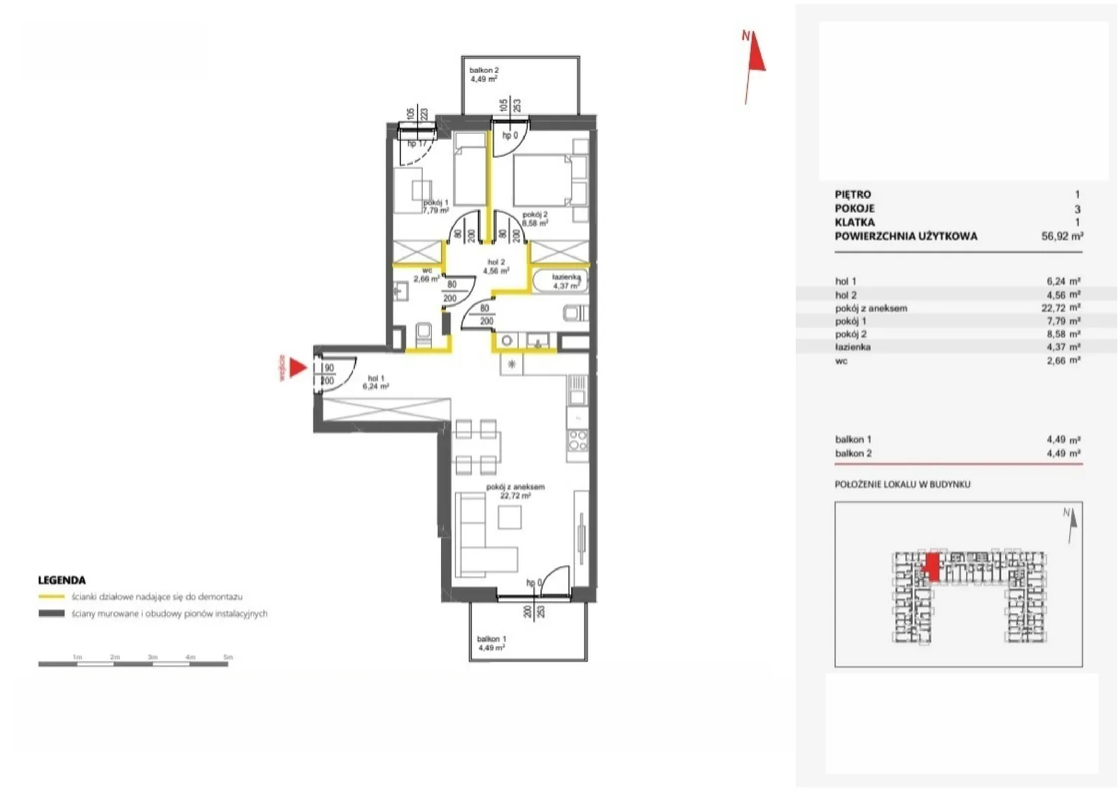 Floor plan: Apartment no. 17