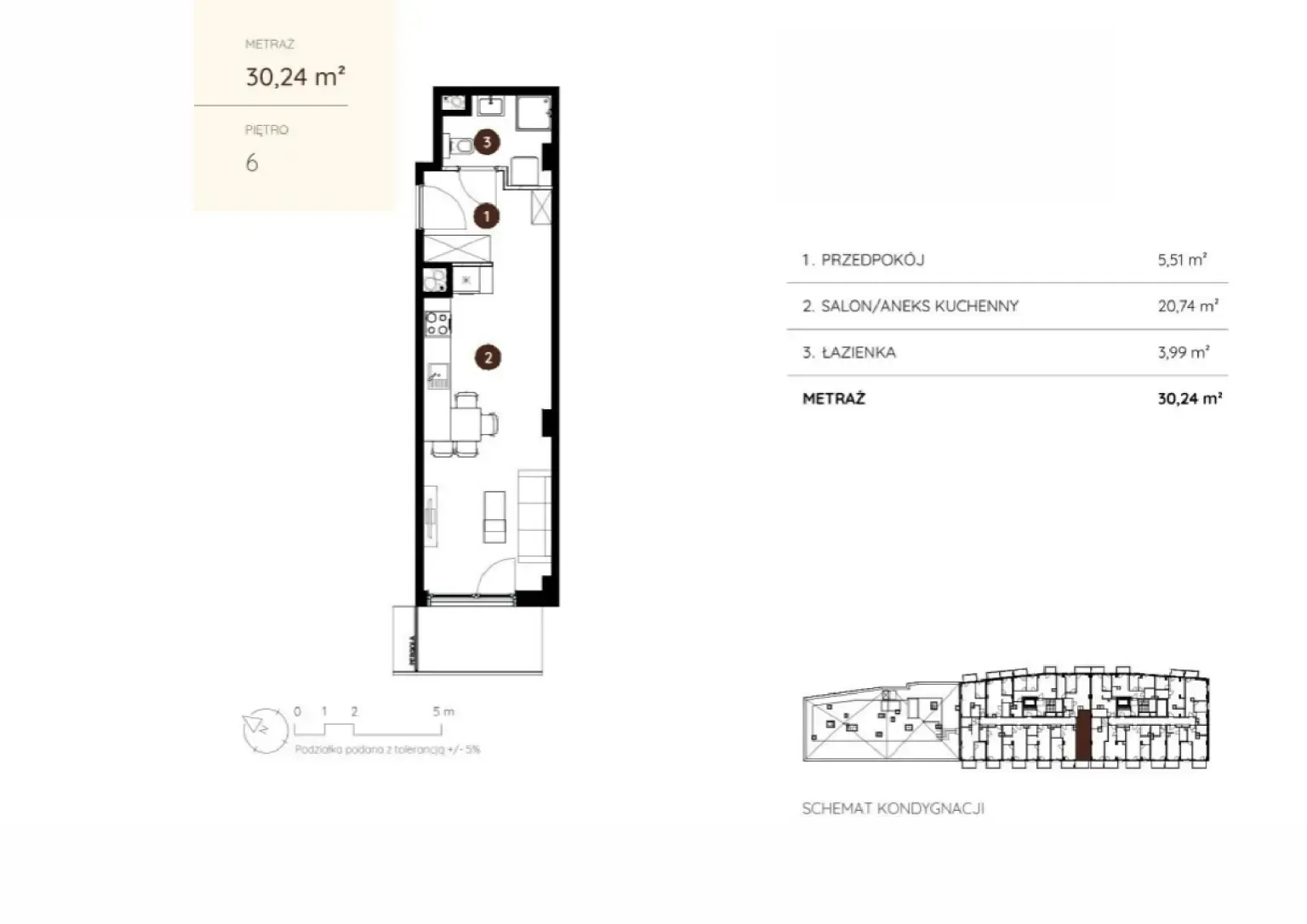 Floor plan: Apartment no. 2.A.6.02