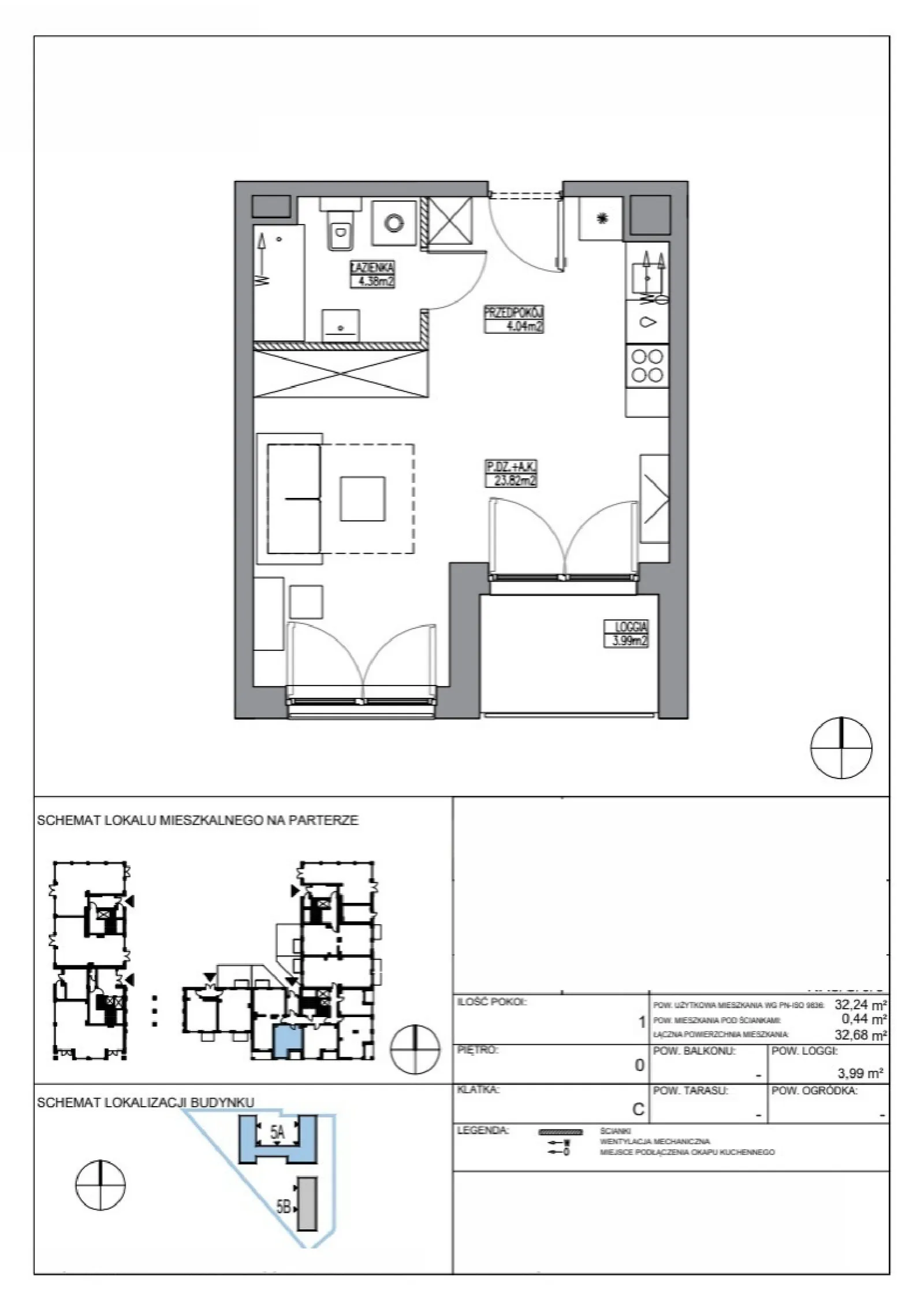 Rzut: Lokal KR5/C/0/5, 1 pok.