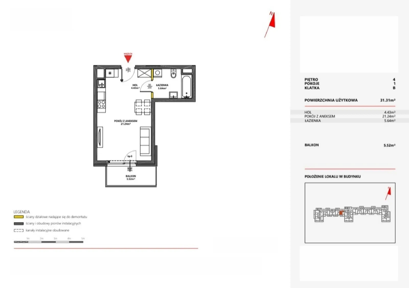 Floor plan: Apartment no. 74