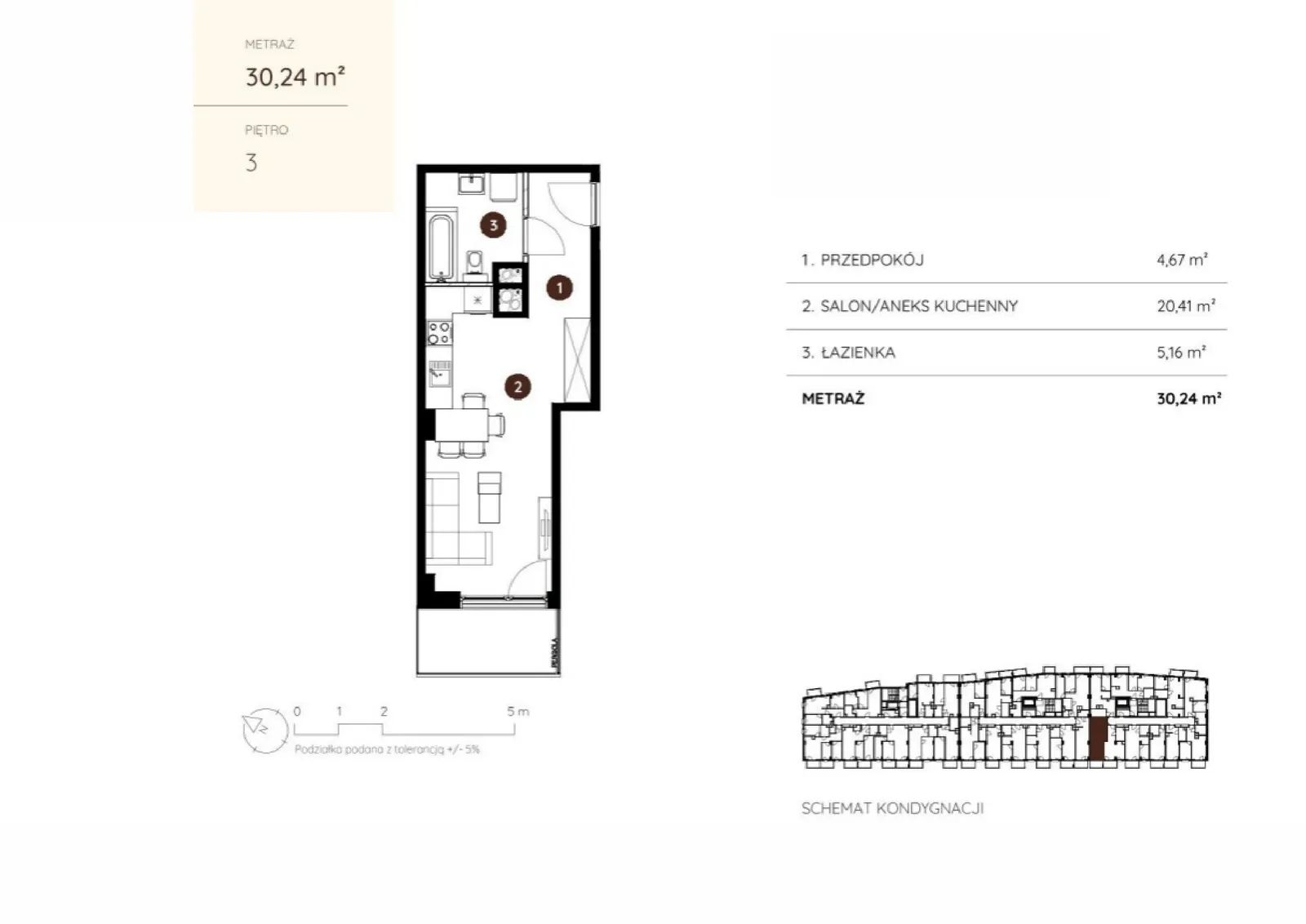 Floor plan: Apartment no. 3.A.3.08