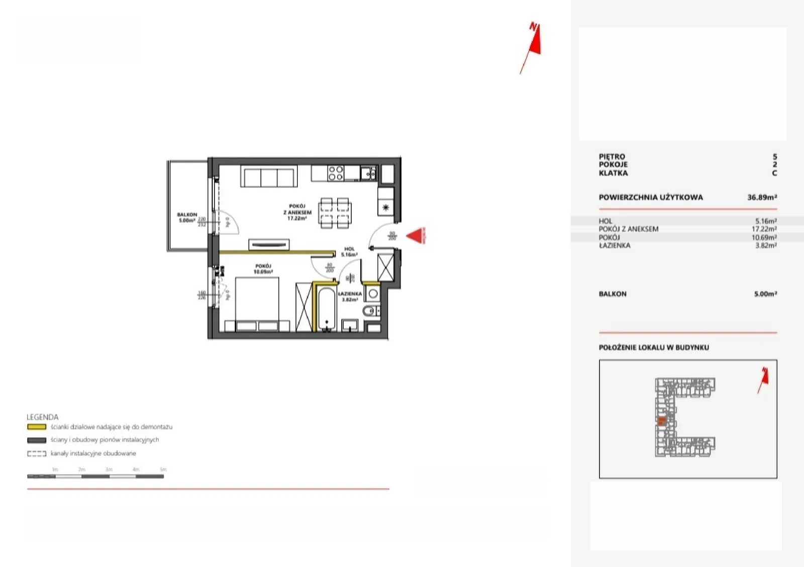 Floor plan: Apartment no. 68