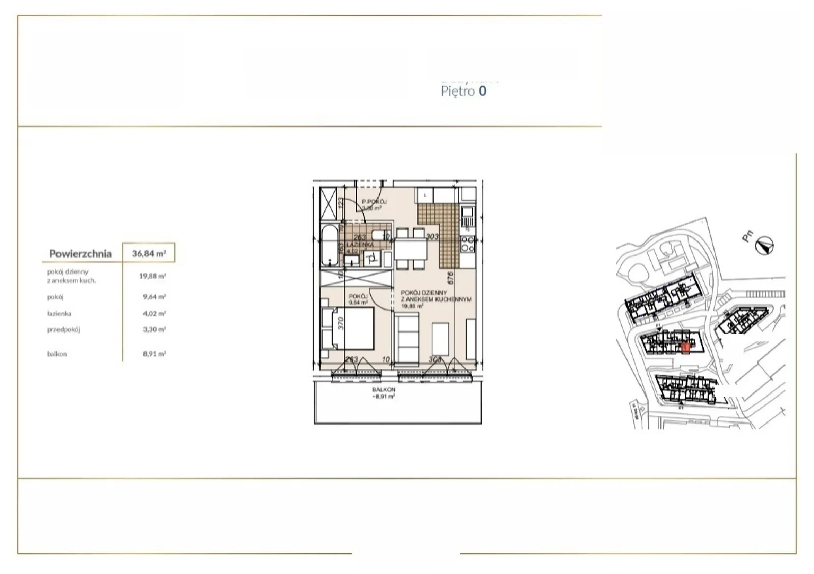 Floor plan: Apartment no. F1-0-4