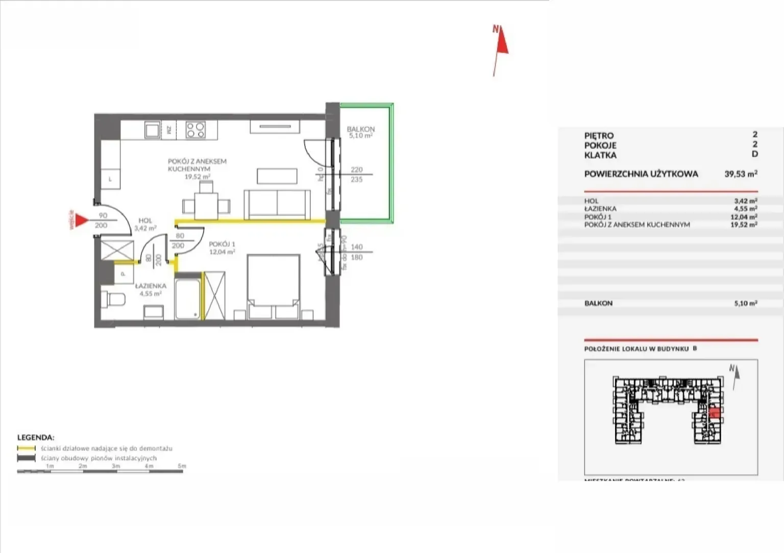 Floor plan: Apartment no. 71