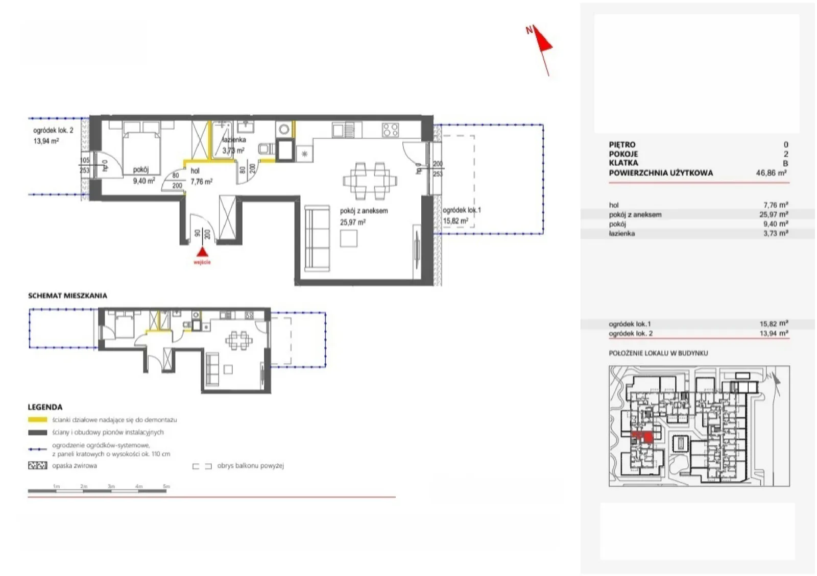 Floor plan: Apartment no. 3