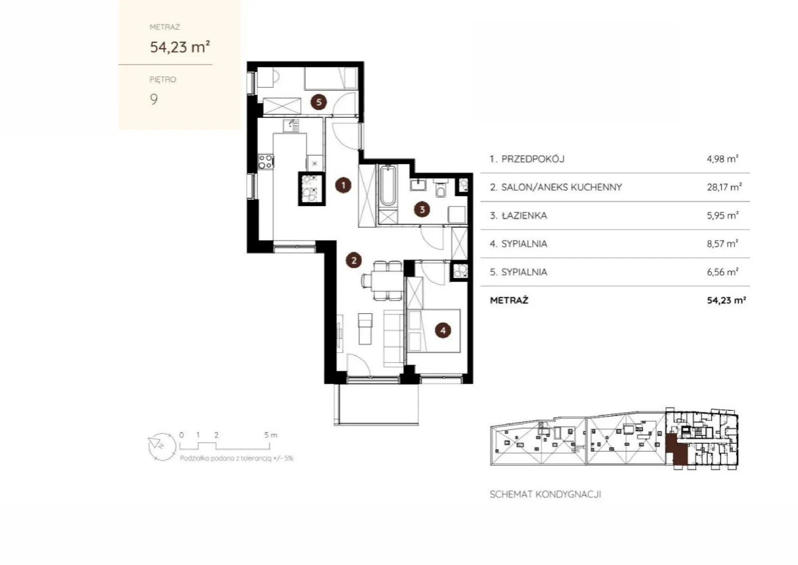Floor plan: Apartment no. 3.A.9.06