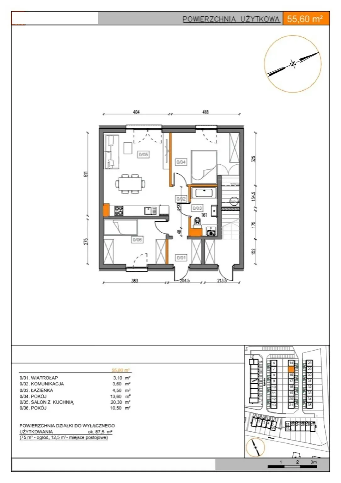 Floor plan: Apartment no. 15