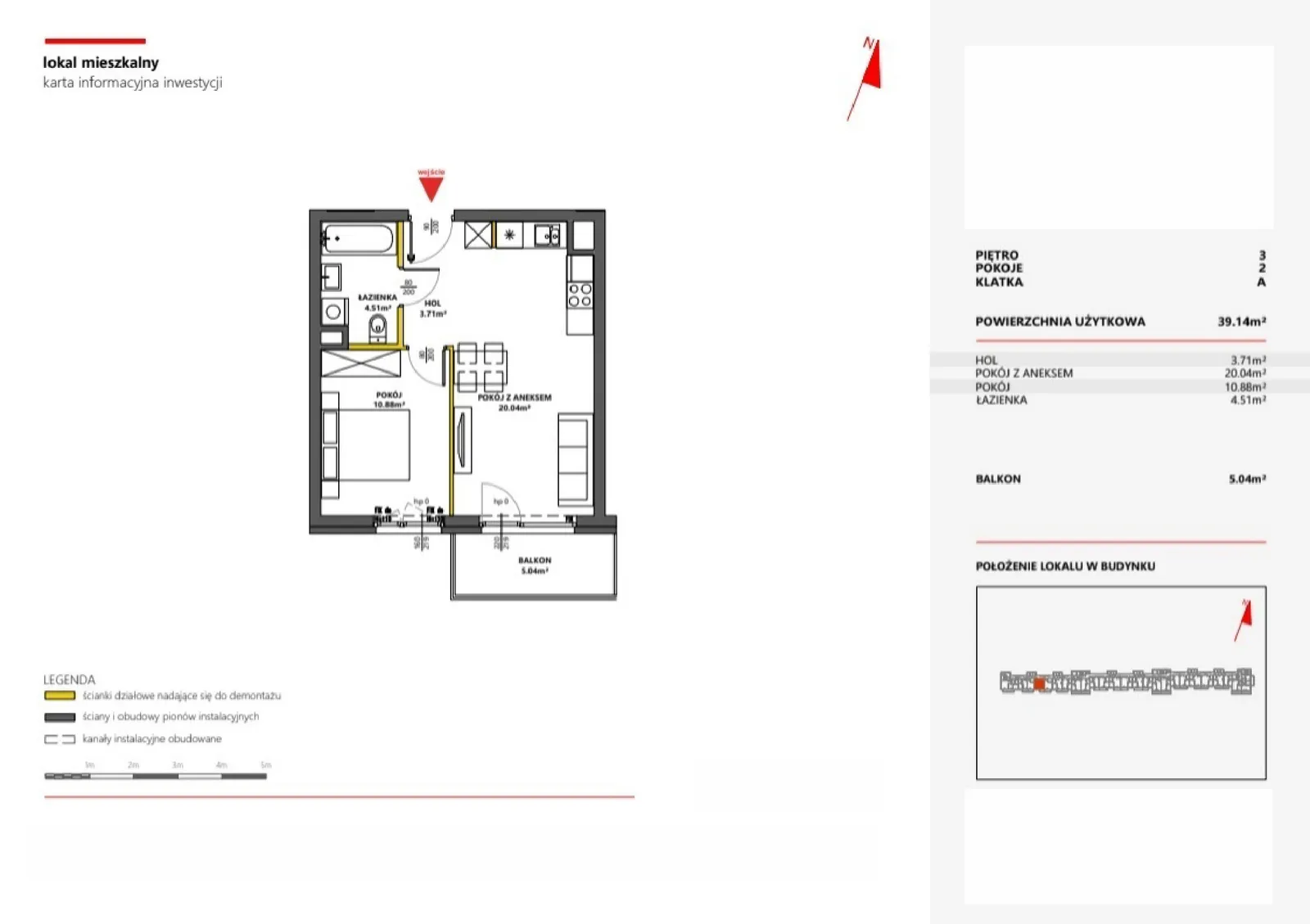 Floor plan: Apartment no. 45
