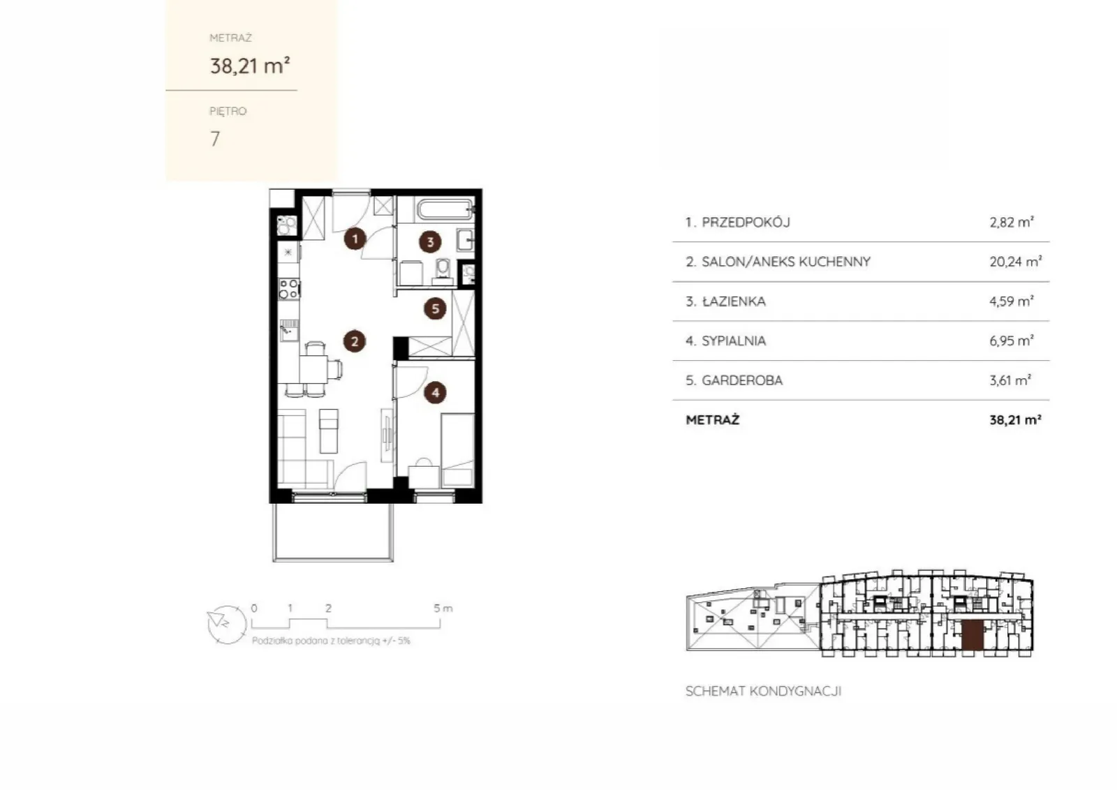Floor plan: Apartment no. 3.A.7.06
